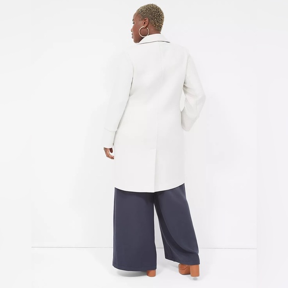 Oversized Double Breasted Scuba Jacket NWT 18 - Picture 3 of 11